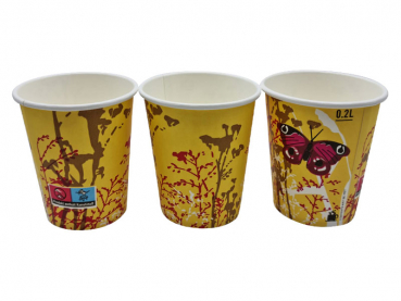Coffee to go Becher Kaffeebecher Butterfly 200 ml (50 Stk.)