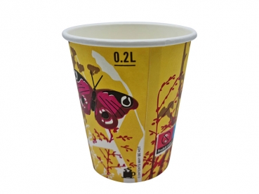 Coffee to go Becher Kaffeebecher Butterfly 200 ml (2000 Stk.)
