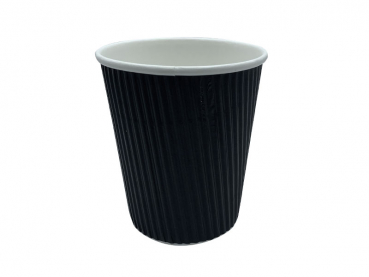 Coffee to Go Becher Ripple Cups schwarz 200 ml (50 Stk.)