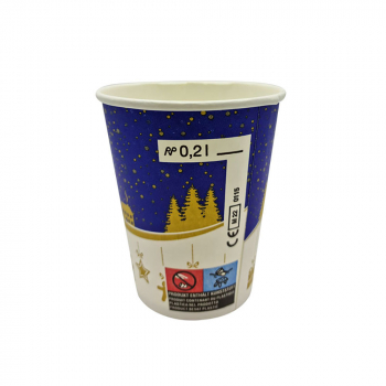 Glühweinbecher Kakaobecher Becher 200 ml Winterlandschaft (75 Stück)