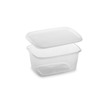 Rechteckbecher Feinkostbecher 250 ml mit Deckel Becher Gastro aus PP (500 Stk.)