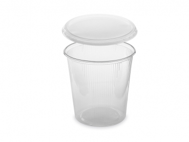 Rundbecher Feinkostbecher 500 ml mit Deckel Becher Gastro aus PP (500 Stk.)