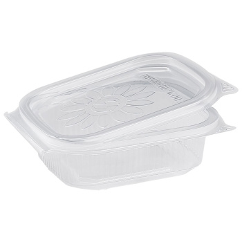 Feinkostbecher PP mit Deckel Ripboxx Tiny klar 200 ml 127 x 108 x 37 mm (50 Stk.)