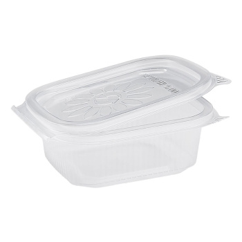 Feinkostbecher PP mit Deckel Ripboxx Tiny klar 250 ml 127 x 108 x 44 mm (50 Stk.)