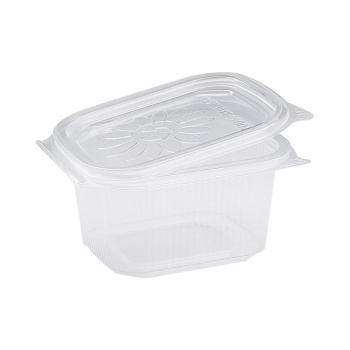 Feinkostbecher PP mit Deckel Ripboxx Tiny klar 375 ml 127 x 108 x 63 mm (50 Stk.)