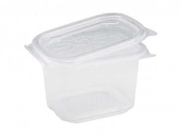 Feinkostbecher PP mit Deckel Ripboxx Tiny klar 500 ml 127 x 108 x 86 mm (50 Stk.)