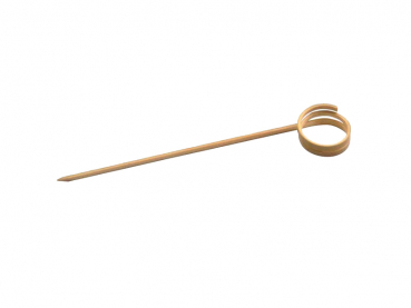 Bio-Bambus Spieße Deko Picker Holzspieße oben gebogen 12 cm (2000 Stk.)