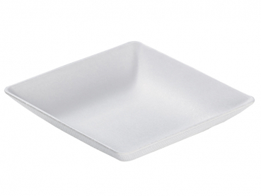Zuckerrohr Teller Bio-Einwegteller quadratisch 65x65 mm weiß (300 Stk.)