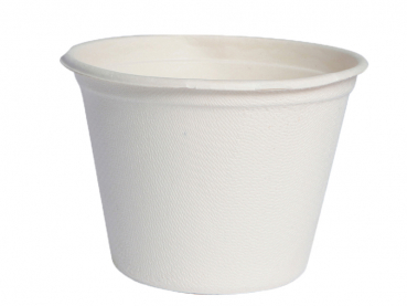 Bio-Becher aus Zuckerrohr Ø 80 mm 140 ml Eisbecher Dessertbecher (1000 Stk.)