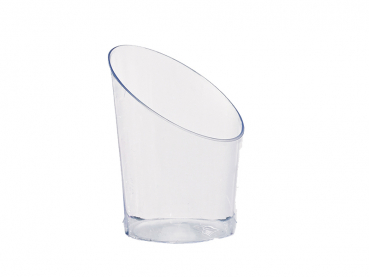 Trinkbecher Plastikbecher mini schräge Kante transparent 30 ml 45x45x58 mm (300 Stk.)