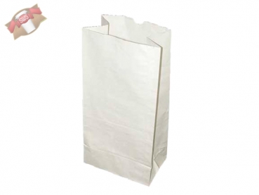 Bio Papiertüte Papierbeutel weiß 180x110x350 mm (500 Stk.)