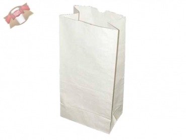 Bio Papiertüte Papierbeutel Tasche weiß 150x100x320 mm (1000 Stk.)