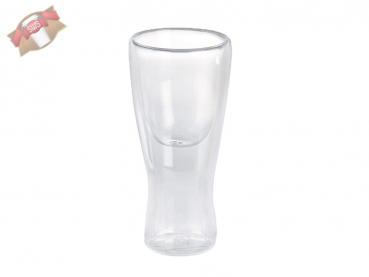 Bio Doppelwändiges Glas "Borsilikatglas" H100mm 60ml (48 Stück)