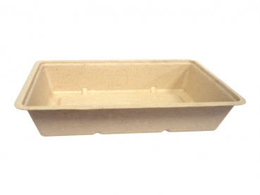 Schale Snacktray Snackschale aus Bagasse braun 162x108x36 mm (600 Stk.)