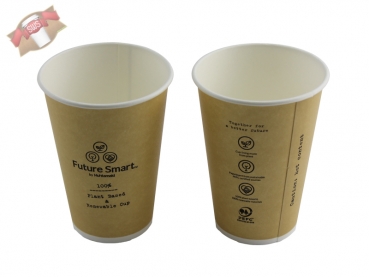 Bio-Kaffeebecher Coffee to go Becher braun "Futur Smart" Ø 70,3 H 93,2 mm 180 ml (2.500 Stück)