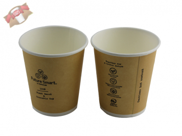 Bio-Kaffeebecher Coffee to go Becher braun "Futur Smart" Ø 80 H 88 mm 200 ml (2.000 Stück)