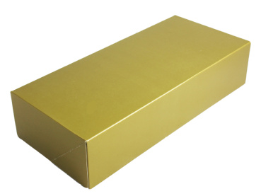 Weihnachtskarton Stollenkarton gold 380x120x85 mm (100 Stück)