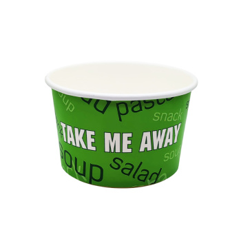 Preview: Salatbecher | 850ml | PAP/PE | Ø140x87mm | Take Me Away + Domdeckel (100 Stk.)