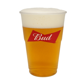Ausschankbecher | 400ml Ø95x125mm PET | Clear Cup | "Bud" RP (800 Stk.)
