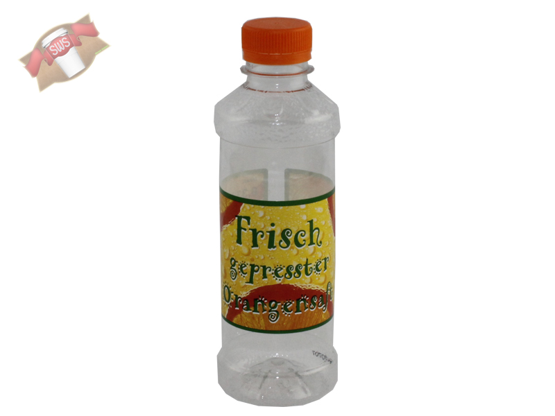 50 PET Flaschen  mit Schraubverschluss Abfüllflaschen 330ml Saftflaschen Orange 