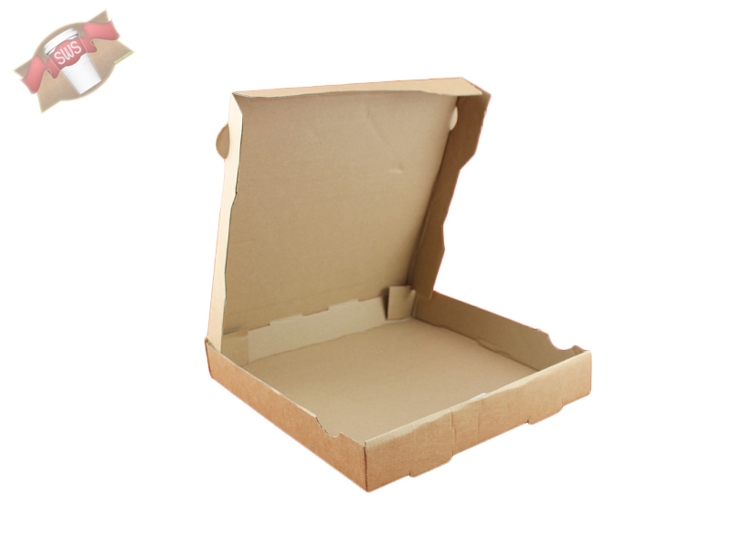 100 Pizzakarton Pizza-Box Versandkarton 20x20x4 bis 33x33x4cm neutral braun 