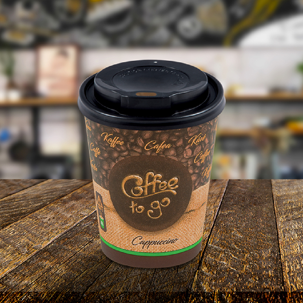 Kaffeebecher Coffee to go Becher + PS Deckel 200 ml 8 oz Cappuccino (120 Stk.)