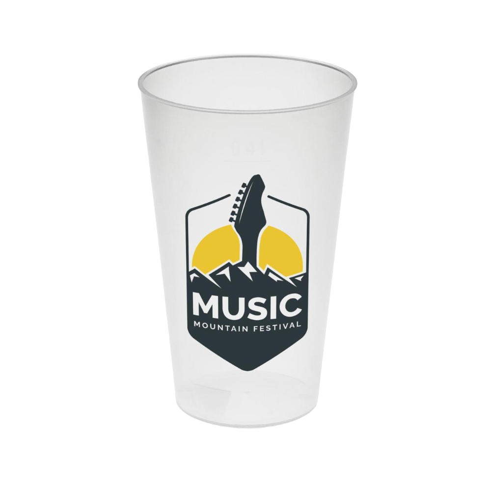 Kompakter 400 ml Ø 85 x 134 mm Becher Vital: Modernes Design, vielseitiger Druck