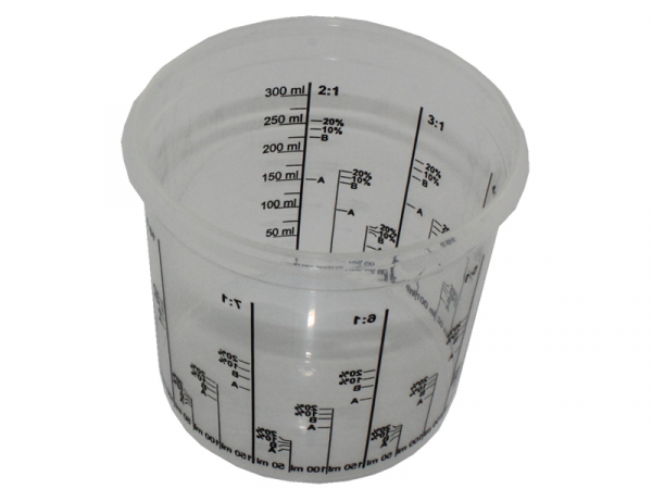 Mischbecher Lackmischbecher Farbmischbecher PP mit Skala 0,385 l (200 Stk.)