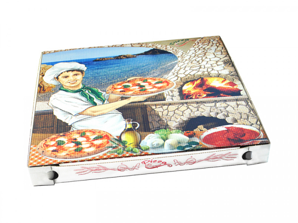 Pizzakarton Pizzabäcker 40x40x4 cm Pizzaschachtel Pizzabox (100 Stk.)