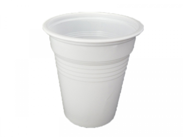Ausschankbecher Trinkbecher Laborbecher 0,1  ltr. Weiß (100 Stk.)