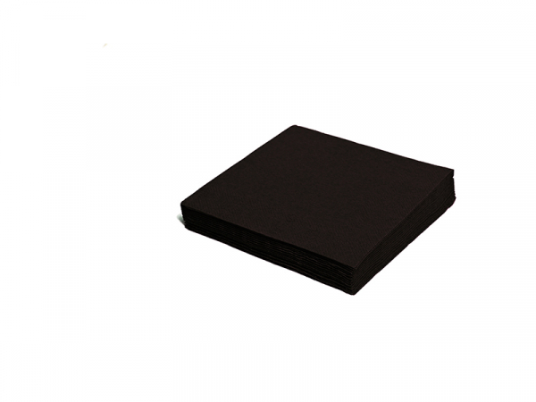 Servietten 24 x 24 cm 1/4 Falz 2-lagig schwarz (250 Stück)