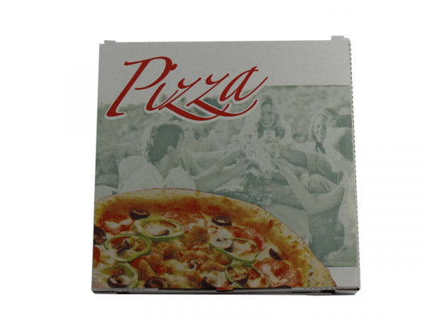 Pizzakarton Pizzabox aus Mikrowellpappe 300x300x30 mm Motivdruck (200 Stk.)