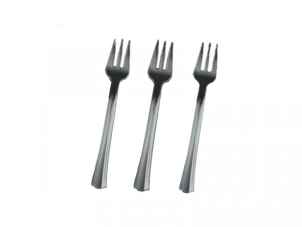 Kuchengabeln Plastikgabeln 10,5 cm metallisiert (40 Stk.)
