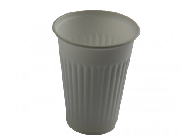 Bio-Automatenbecher 180 ml weiß Thermobecher Kaffeebecher aus CPLA (50 Stk.)