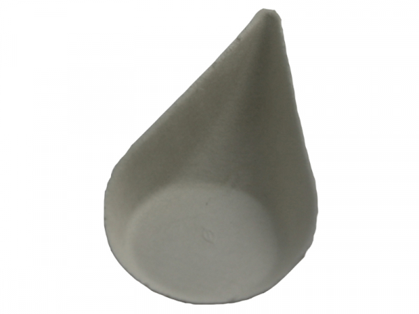 Zuckerrohr Teller Bio-Einwegteller tropfenform 108x52 mm weiß (100 Stk.)