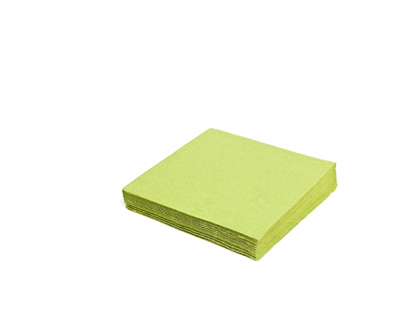 Serviette 33 x 33 cm 1/4 Falz 1-lagig gelbgrün (100 Stück)