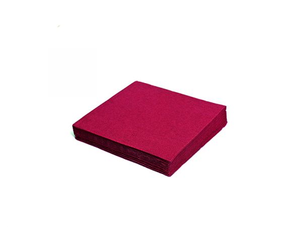 Servietten 33x33 cm 1/4 Falz 2-lagig bordeaux rot (200 Stk.)