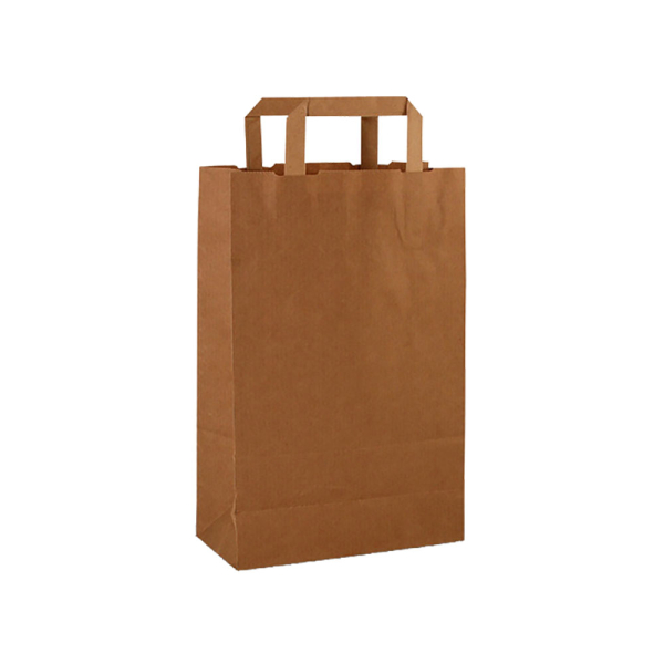 Papiertragetaschen braun 18+8x22 cm (250 Stk.)
