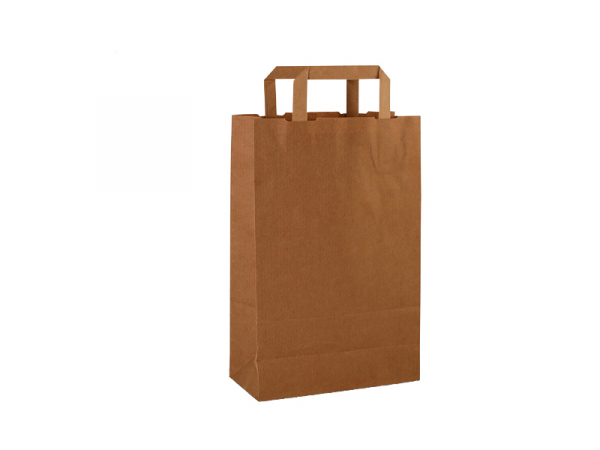 Papiertragetaschen braun 18+8x22 cm (250 Stk.)