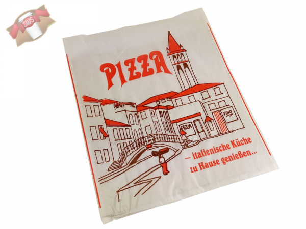 Pizza-Taschen "Venezia" 30 x 30 cm bis zu 1,5 cm hoch Pergamin / Karton (100 Stk.)
