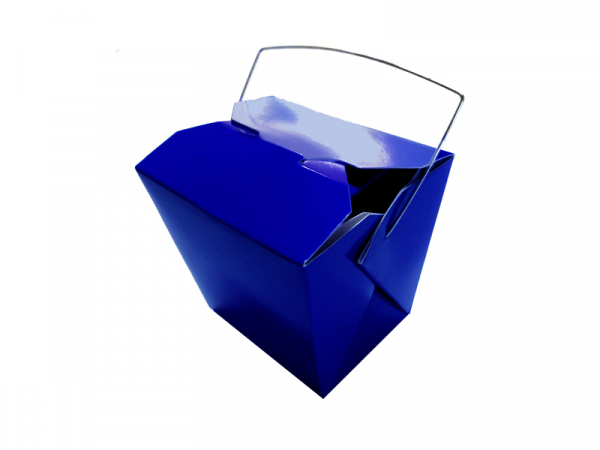 Faltbox mit Metallhenkel 16 oz  500 ml  blau (50 Stk.)