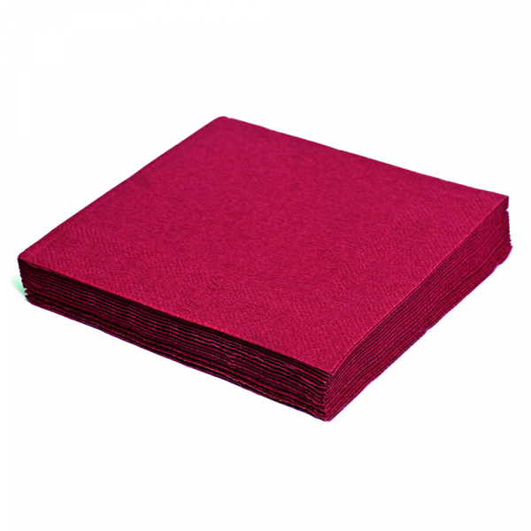 Servietten 40x40 cm 1/4 Falz 3-lagig bordeaux rot (250 Stk.)