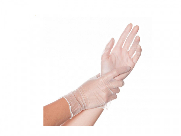 Vinyl Handschuhe CLASSIC Gr M leicht gepudert transparent (100 Stk.)