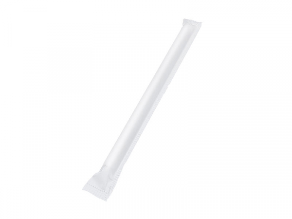 Jumbo Trinkhalme weiß Papier 23 cm Ø 12 mm Strohhalme aus Papier (1800 Stk.)