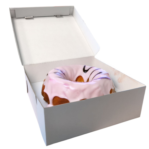 Kuchenkarton/Tortenkarton Mikrowellpappe | 28x28x10cm | Neutralmotiv (100 Stk.)