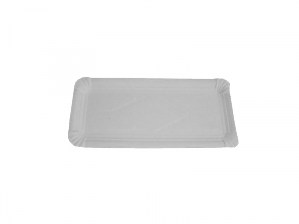 Pappteller Kuchenteller eckig 10x16 cm weiß (250 Stk.)