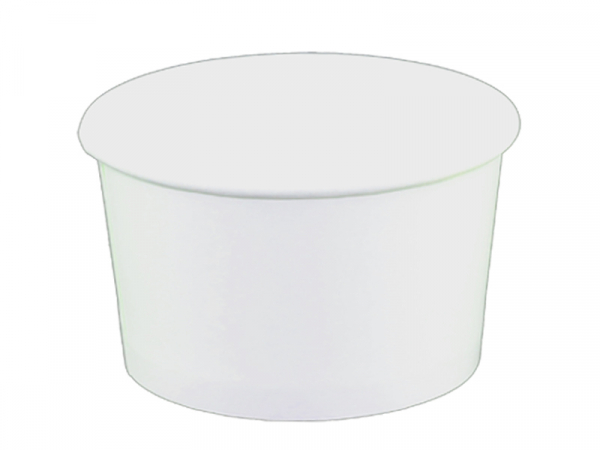 Eisbecher Hartpapierbecher 8 oz 200 ml weiß (50 Stk.)