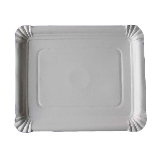 Pappteller eckig | PAP REC | 16x20cm | Weiß | Imbiss-/Einwegteller (250 Stk.)