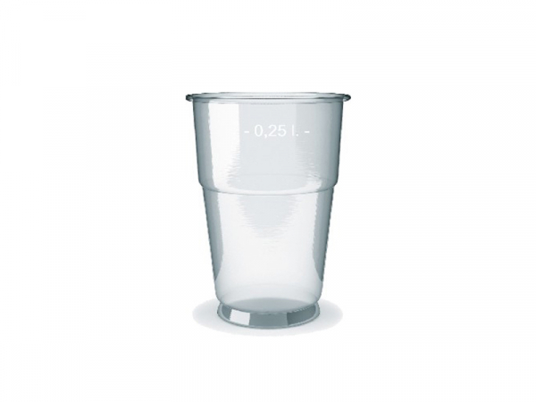 PET Trinkbecher Ausschankbecher 250 ml Ø 78 (50 Stk.)