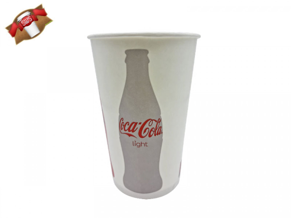 Pappbecher 0,4 l. Coca Cola light zero (100 Stk.)